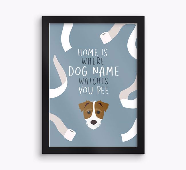 Watches You Pee: Personalised {breedFullName} Framed Print